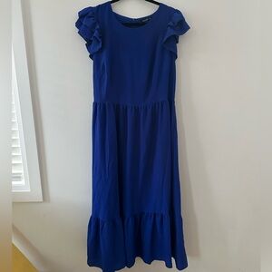 Blue midi dress